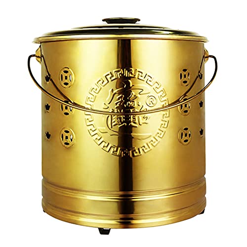 Gartenverbrennungsofen, tragbarer Verbrennungsofen, Müllentsorgungsstation, Edelstahl- Verbrennungsofen für den Außenbereich, mit Auskleidung, Lüftungshalterung und Feuerhaken, Blätter, Altpapier, Ho