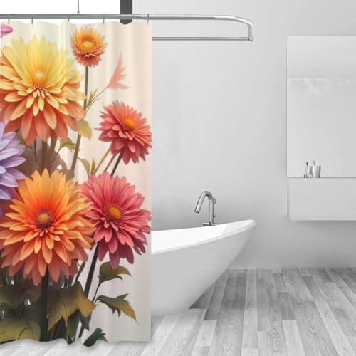 Doublure de rideau de douche opaque contre le vis-à-vis dahlia - 6