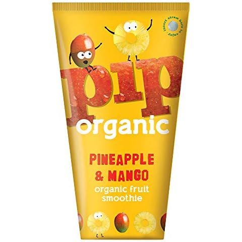 Pip Organic Pineapple & Mango Organic Fruit Smoothie | 1 of Your 5 a Day | Recyclable Packaging | No Added Sugar, Sweeteners, Colouring, Flavouring or Preservatives | 180ml Cartons - Pack of 24 Cover