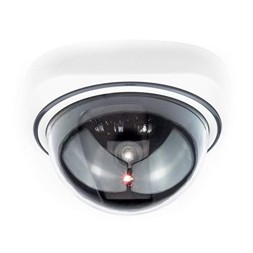 Domo Cámara Seguridad Falsa Interior Exterior Calidad CCTV Cámara de Vigilancia con Intermitente Luz LED
