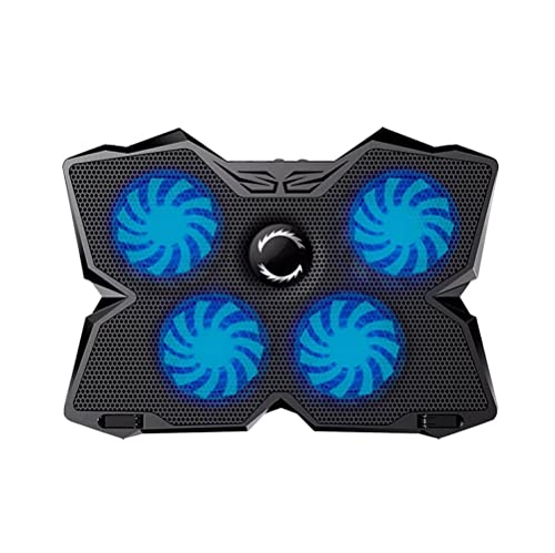 Base refrigeradora para laptop de 15,6" y 17", con 4 ventiladores silenciosos, altura ajustable y 2 puertos USB miniatura 1