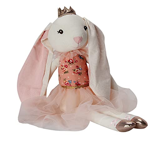 InnoGIO GIOrabbit Ballerina, 48cm Kaninchen Plüschtier für Kinder & Kleinkinder, Baby Puppe zur Geburt, Weiches Material, Spielzeug mit Sicherungskomponenten, Einschlafhilfe, Weiß/Rosa Cover