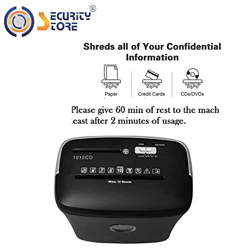 security-store-Heavy-Duty-Cross-Cut-Paper-Shredder-10-Sheets-with-CD-ShredderTrimmerCutter-22-lt-bin-1-Year-Warranty