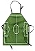 ABAKUHAUS Cuarto Juvenil Delantal de Cocina, Campo de Fútbol Césped Estadio Juego Partido Ganador Campeón Deportes, Colores Nítidos Altura Ajustable Estampa Lavable, Verde Hoja