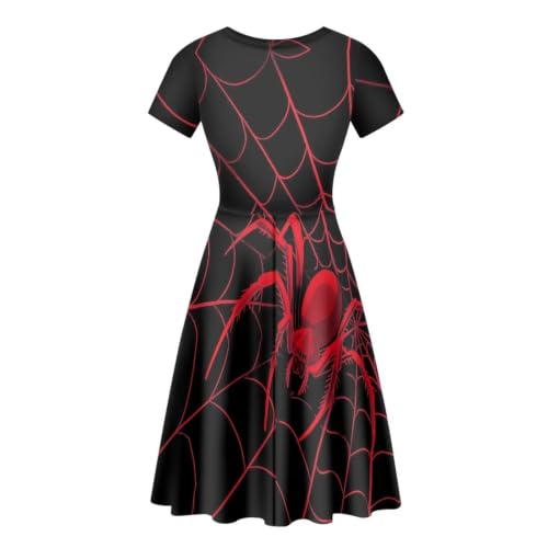 Image of POLERO Sunflower Dress for Women Floral Summer Dresses Short Sleeve Casual Sundresses Midi Dresses