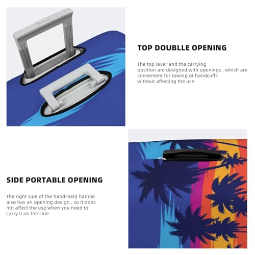 Luggage Cover Protector Suitcase Cover - Beach with Palm Trees (3) Santi-Scratch Uitcase Cover for Luggage4
