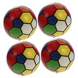 FUNOMOCYA 4 Stück Teiliges Mini Fußball PU Schaumstoff Druckball Party für Erwachsene Stresslinderung und Beruhigung Am Arbeitsplatz Hause