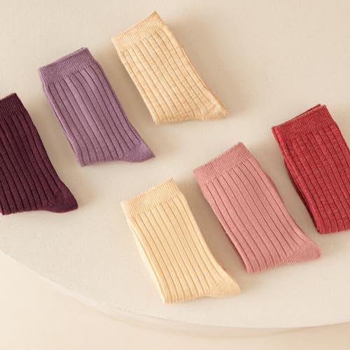 Kids Wool Hiking Socks for Toddler Boys Girls Warm Thermal Cozy Crew Boot Socks 6 Pack3