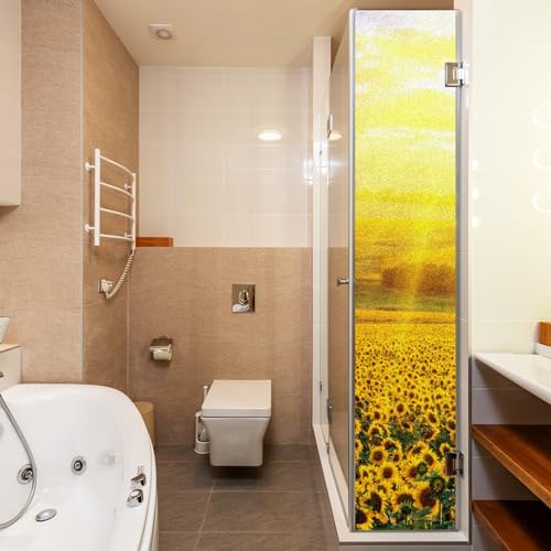 Vinilo decorativo para ventana con diseño de girasoles 23.6 x 35.4 pulgadas miniatura 7