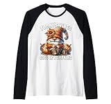 fall saying for women with funny autumn fall pumpkin gnome maglia con maniche raglan