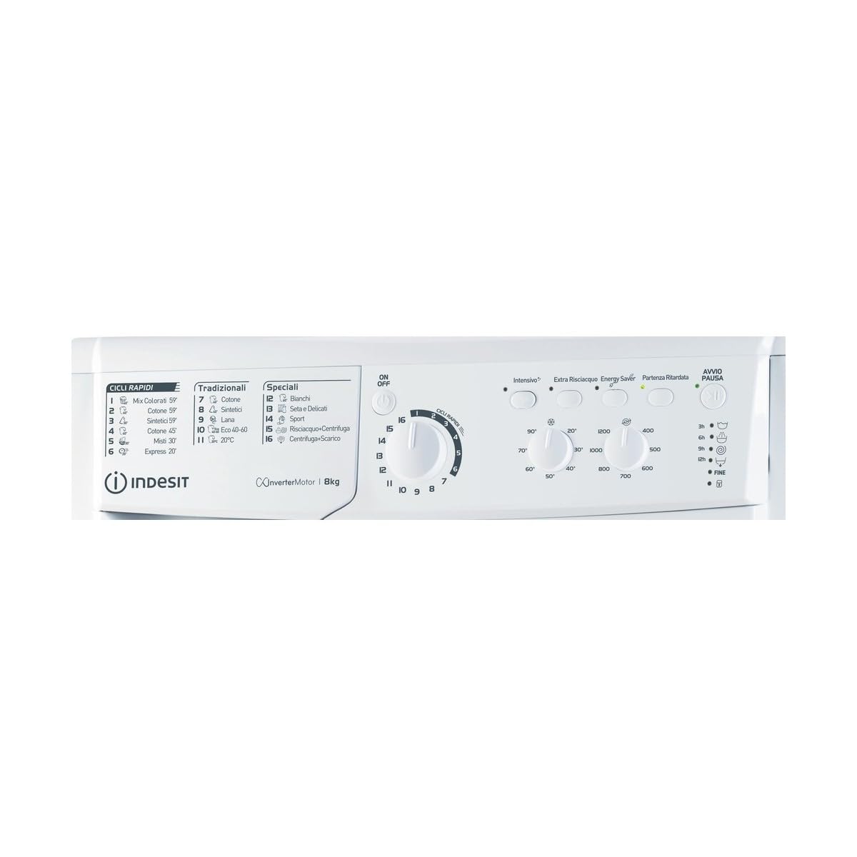 Indesit EWE 81283 W IT N, Lavatrice a carica frontale, 8 KG, 1200 GIRI/MIN, D