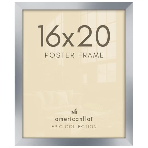 Image of Americanflat 16x20 Poster Frame - Engineered Wood - Silver