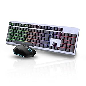 Redgear GC-100 Keyboard and Mouse Set with 3 Mixed LEDs, Windows Keylock, Floating Keycaps, RGB Mode, Upto 3200 dpi and…