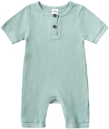 Newborn Baby Boy Girl One Piece Romper Jumpsuit Solid Ribbed Baby Boy Clothes Onesies Outfits