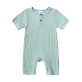 Newborn Baby Boy Girl One Piece Romper Jumpsuit Solid Ribbed Baby Boy Clothes Onesies Outfits