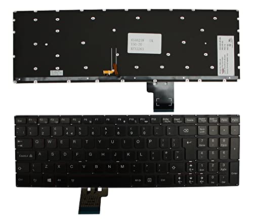 Power4Laptops UK podswietlany Czarny Wymiana klawiatury laptopa. kompatybilny z Lenovo NSK-BFJBC
