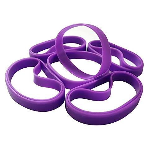 LVNRIDS 100 pcs Purple Blank Silicone Wristbands for Adult, Sports Party Rubber Elastic Wristband Wholesale Bulk Bracelet L Cover
