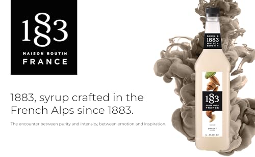 Image of 1883 Almond Syrup for Drinks, Made in France, 1 Liter Plastic Bottle