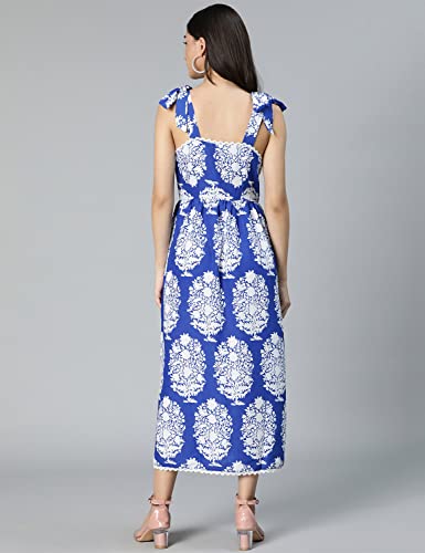 Image of oxolloxo Truffle Orange Printed Women Long Dress
