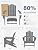 KINGYES HDPE Adirondack Chair, Classic Oversize Adirondack Chair, Grey