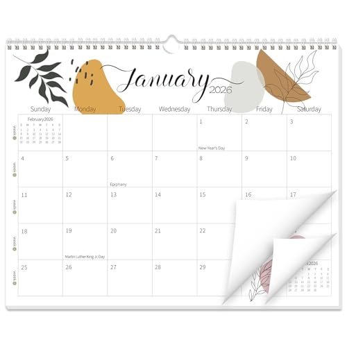 Guasslee Wall Calendar 2026-2027, 2026 Calendar Wall, 18-Month Planner Wall, 2026 Jan - 2027 Jun, 14