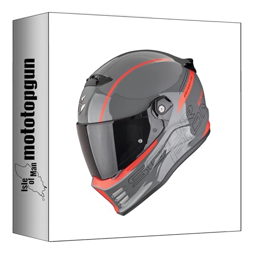 Casque intégral Scorpion Covert FX Danko Gris Rouge XL : roulez sans gêne ni pression
