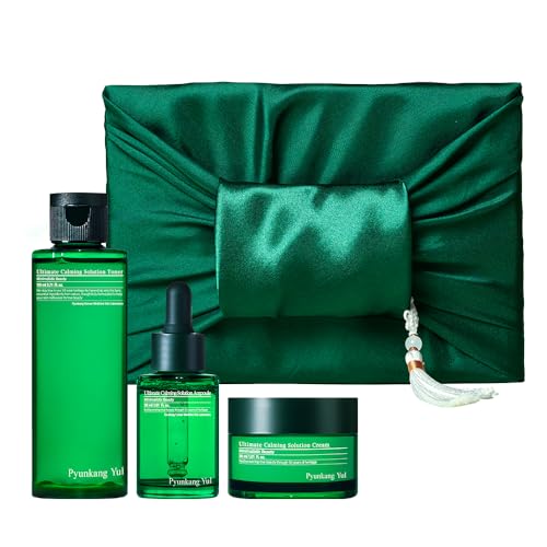[PKY] Pyunkang Yul Ultimate Line Skincare Set, Soothing & Hydration Care, Calming Solution Toner, Ampoule & Cream, Traditional Korean-Style Packaging, Zero-Irritation (3-item set)