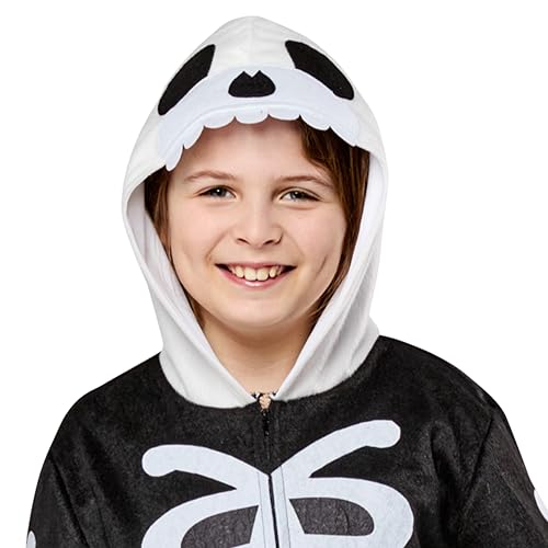 Mono con capucha de esqueleto para niños unisex miniatura 4