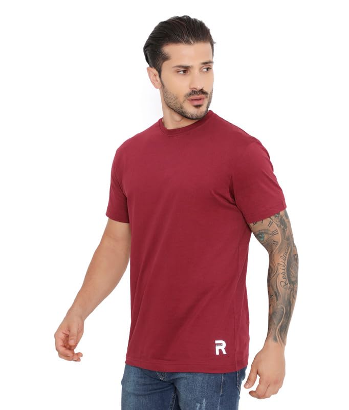 Image of Rivolta Men's Solid Regular Fit T-Shirt