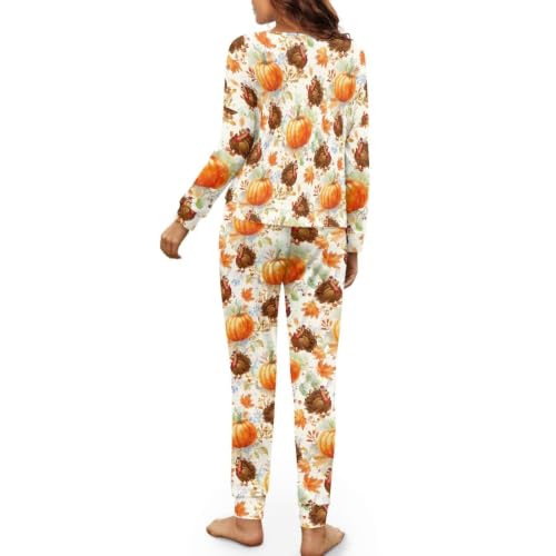 Image of Womens Lounge Set Long Sleeve Soft Pajama Sets