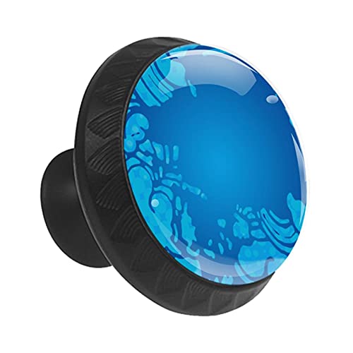 Boutons de tiroir ronds 35 mm d'une finition bleu ciel impeccable pour mobilier de crèche - 3