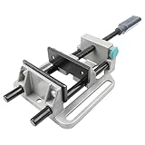 wolfcraft Universal-Schraubstock 100 mm - mit Schnellverstellung - Spannbacke Profi mit V-Nuten - für Bohrständer und Werkbänke - Spannkraft 200 kg, Spannweite 100 mm Backenbreite 100 mm - 3410000