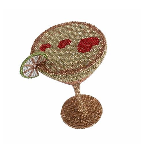 Image of Women Goblet Rhinestone Evening Bag Cocktail Cup Diamond Clutch Funny Crystal Prom Handbag Wedding Purse for Party