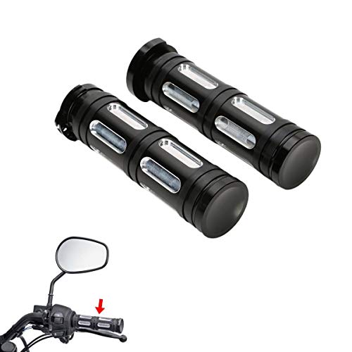 H-Ruo Motorcycle Black CNC 1  25mm Handlebar Hand Grips for Harley Sportster XL883 XL1200 Touring Dyna Softail Custom