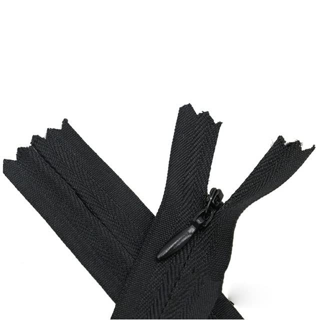 50 cerniere invisibili da 6-24 pollici per gonna pantaloni chiusura lampo in pizzo cerniera per cucire chiusura lampo abbigliamento accessori per cucire-nero 50 pezzi, 22 pollici (55 cm)
