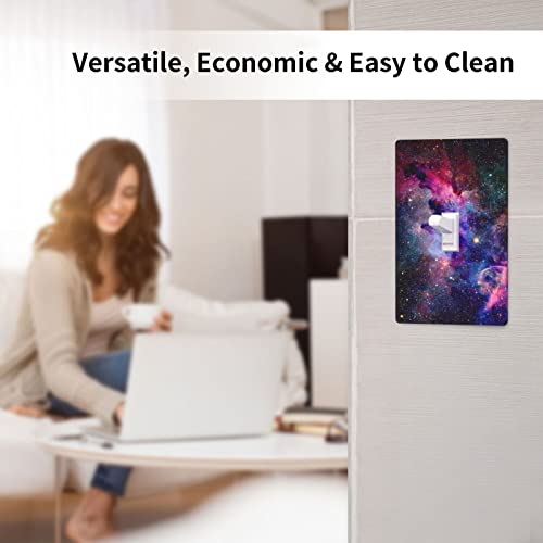 Galaxy Decorations For Bedroom Light Switch Covers Decorative Space Star Galaxy Decor Decorative Wall Outlet Covers Bedroom Switch Decor Stylish 1 Toggle Socket Plate Cover #TOP5
