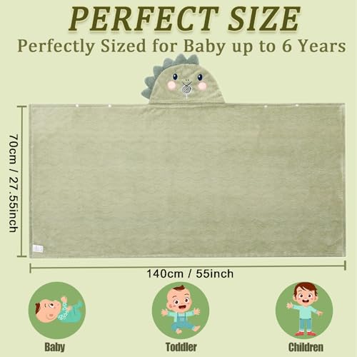 Kmilro Toddler Towels With Hood For Boys Girls 0-6 Years 2-Pack Hooded Baby Bath Towels For Kids 27.5 Inchx55 Inch Ultra Absorbent Soft Thick Toddler Bath Towel Baby Beach Towel Bathrobe Toallas Para Bebe thumb #1