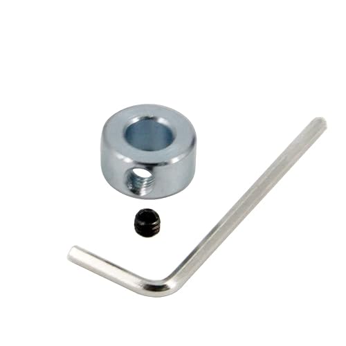 Miniatura 39 de Collar de eje de agujero de 1/4 pulgadas con acero sólido niquelado para maquinaria y uso industrial, 8 unidades (plata-1/4 pulgadas)