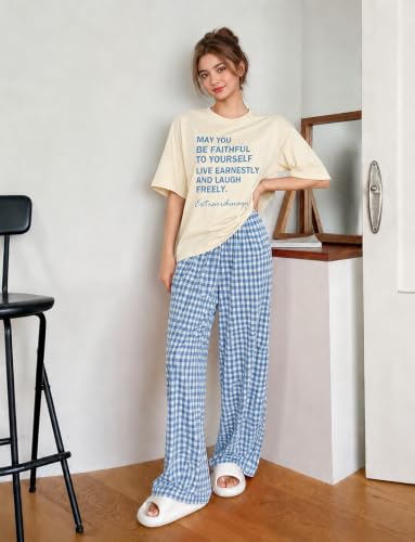 Image of KSHS Womens Korean Night Dress || Full Pyjama Set ||Korean Nightsuit || Women Nightwear ||Round Neck Full Sleeve Nightsuit || Loungewear || Everyday Nightdress Women's Pyjama Sets
