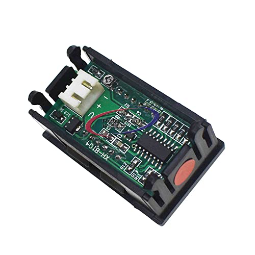 XH-B104 3 line 0-100V Digital Voltage Meter with high Precision fine Tuning Digital Meter Digital Display (Black Shell-Blue)