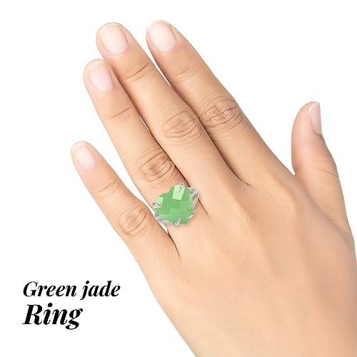 Image of Reiki Crystal Products Adjustable Rings, Amethyst, Black tourmaline, Goldstone brown, Green Jade, Lapis Lazuli, Opalite, Red Jasper, Rose Quartz, Tiger eye, Gemstone Ring