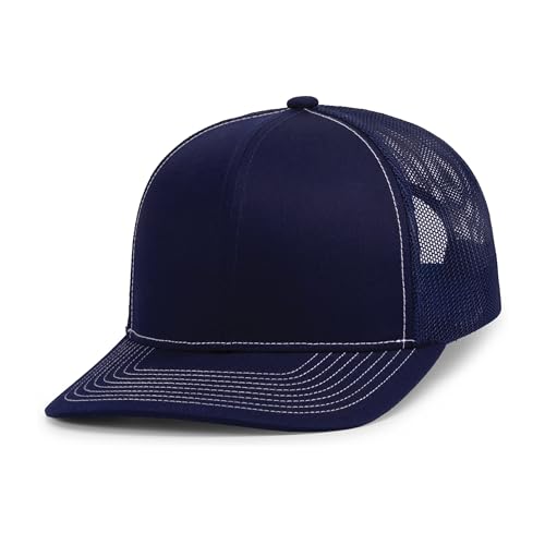 Image of Pacific Headwear Contrast Stitch Trucker Snapback