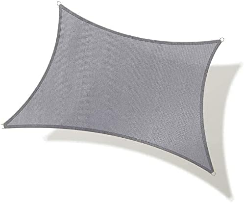 REPUBLICOOL Rectangle 10'x13' Grey Sun Shade Sail UV Block Awning Cover for Patio Garden Outdoor Backyard