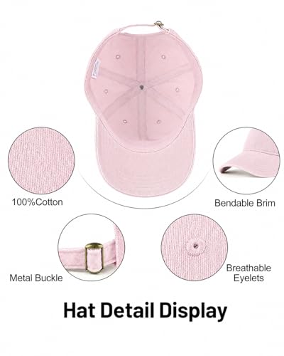 Image of XXL Baseball Cap For Big Heads, Soft Crown Washed Dad Hat, Oversized Denim Cap For Men Women Golf, Travel, Daily Wear