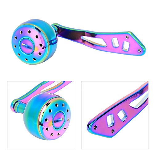 Qqmora Handle Reel Colourful Fishing Baitcasting Fishing Rocker Lever Handle Spool Set, Anti-Slip, For Fishing Baitcasting, For Strong Body Structure #TOP7