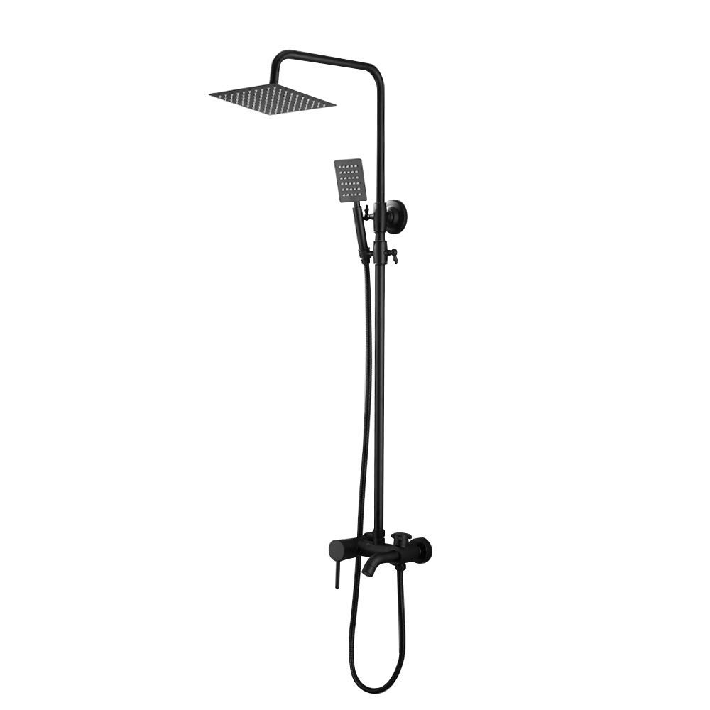 CWCQGH Bathroom Shower Faucet Set Black Rainfall Faucet Cold and Hot Water Faucet Set Mixer Tap