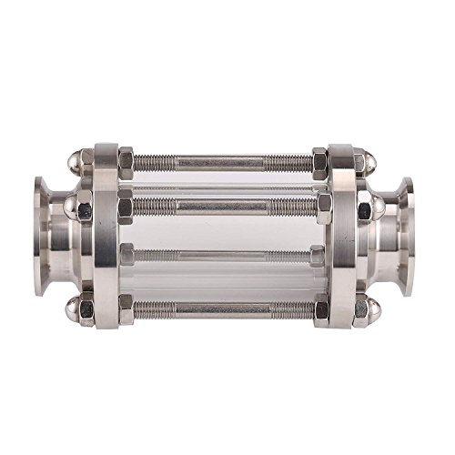 3" Sanitary Sight Glass Stainless Steel 304 BokyWox in-Line Sight Glass with Clamp End, Flow Sanitary Straight Sight Glass Tri-clamp