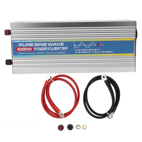 Inverter de Onda sinusoidal de 4000W con Ventiladores LCD Cool DC 12V a AC 220V Reiner Inverter sinusus para Acampar en Camiones Emergencia de Campamento