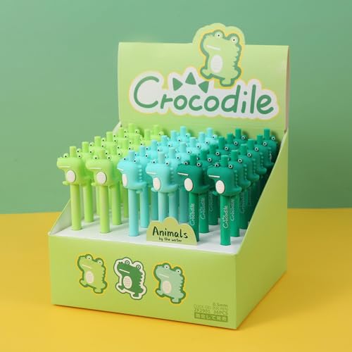 Set de 6 bolígrafos gel con punta 0.5 mm serie Cocodrilo miniatura 2