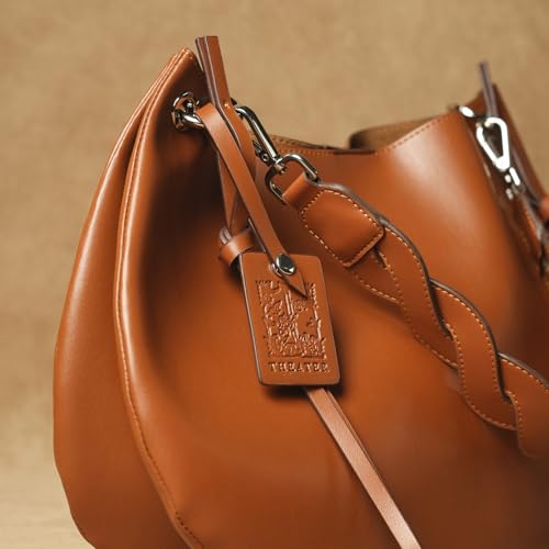 Image of Theater Shapeshifter Brown Vegan Leather Shoulder Bag for Women Spacious Structured Handbag with Adjustable and Detachable Straps for Office Work and Travel